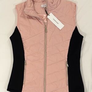 Calvin Klein Light Pink Quilted Vest NWT